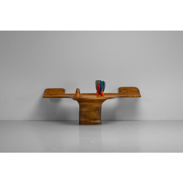 Sculptural Wall Mounted Table in Ash Wood, Netherlands, 1970s For Sale - Image 14 of 16