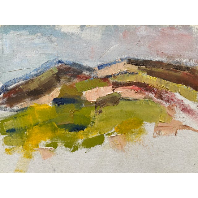 Jim Lyons Contemporary Provincetown " Dunes Landscape " Abstract Expressionist Framed Original en Plein Air Oil Painting For Sale - Image 11 of 18