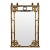 Chinese Chippendale Style Faux Bamboo Greek Key Gold Wall Mirror For Sale