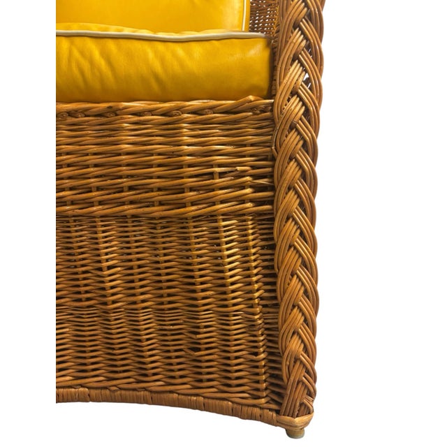 1990s 6 Vintage McGuire Wicker Chairs For Sale - Image 5 of 11