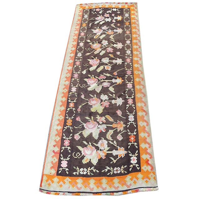 Long Antique Bessarabian Kilim Rug For Sale