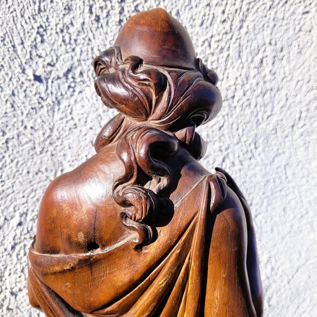 Wooden Sculptures, 19th Century, Set of 2 For Sale - Image 14 of 18