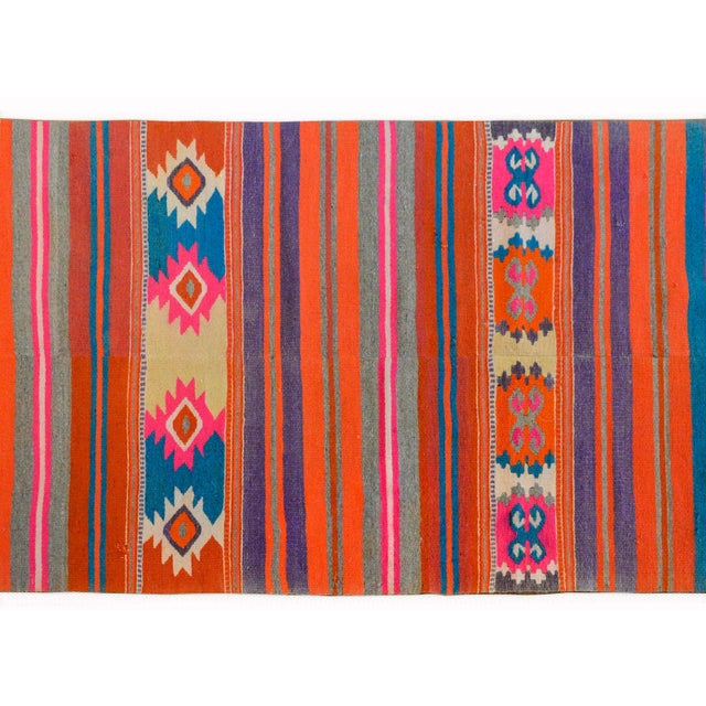 Textile Late 20th Century Mexican Kilim Rug For Sale - Image 7 of 10