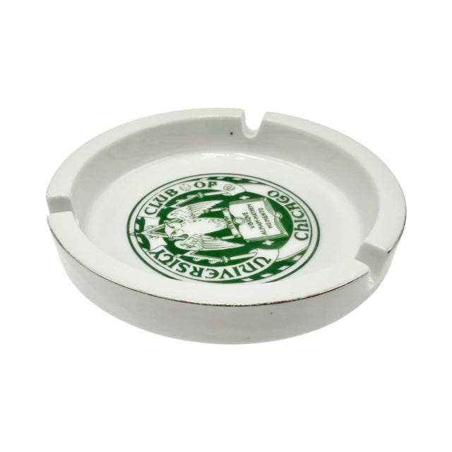 Mid 20th Century Vintage University Club Chicago Ceramic Ashtray For Sale - Image 5 of 9