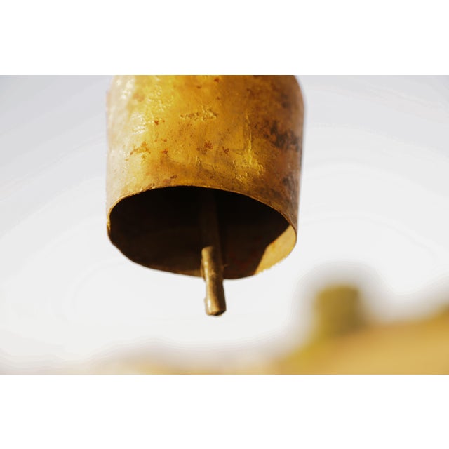 Metal 1950s Swedish Cow Bell, Brass Plated Iron With Beatiful Golden Patina For Sale - Image 7 of 11