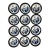 1940s Vintage Japanese Chinoiserie Hollywood Regency Blue Willow Small Plates - Set of 12 For Sale