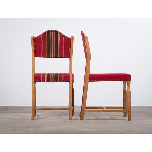 Wood Dining Chairs in Oak by Hennnig Kjærnulf, 1960s, Set of 6 For Sale - Image 7 of 10