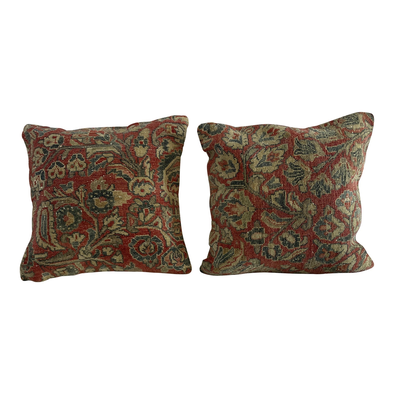 Pair of Antique Rug Pillows Chairish