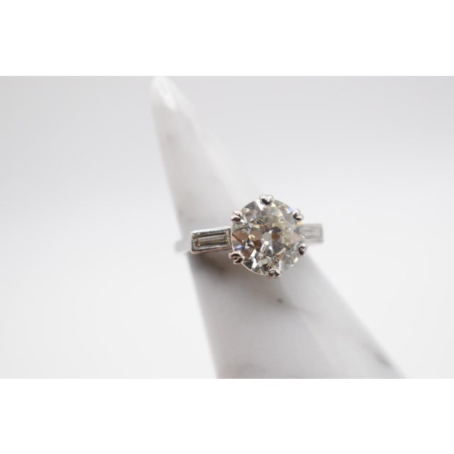 Late 19th Century Platinum Old European-Cut Diamond Ring, Size 6.75 For Sale - Image 9 of 13