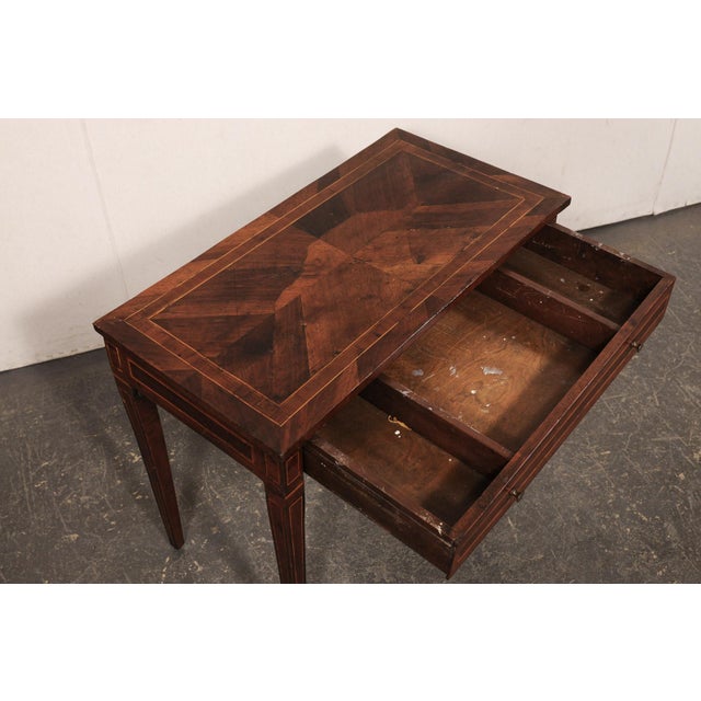 19th Century Italian Petite Console Table W/Drawer For Sale - Image 4 of 12