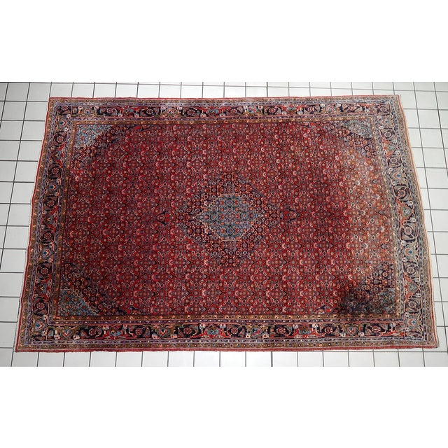 1920s, Antique Persian Bidjar Handmade Rug 7.5' X 10.11' For Sale - Image 15 of 15