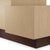 Contemporary Rectangular Side Table in Natural Oak Veneer with Brushed Bronze Base For Sale - Image 3 of 5