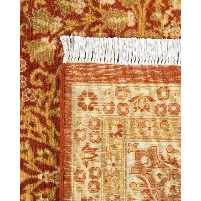 2000 - 2009 Mogul, One-of-a-Kind Hand-Knotted Area Rug in Orange, 6' 1" x 8' 10" For Sale - Image 5 of 8