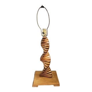 Mid-Century Modern Twisted Spiral Lamp For Sale