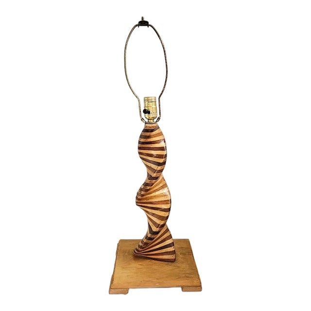 Mid-Century Modern Twisted Spiral Lamp For Sale