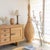 Giant 7 ft sculptural wicker floor lamp from France. Unique organic form in the shape of a gourd with slender neck and...
