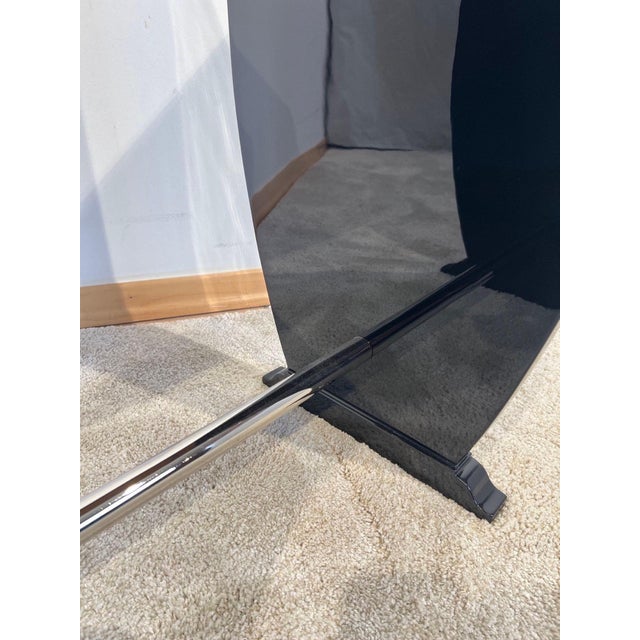 Art Deco Side Table with Drawer, Black Lacquer and Chrome, France, 1930s For Sale - Image 15 of 18