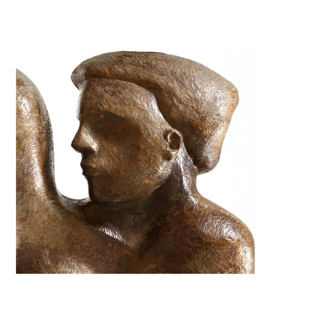 Arts & Crafts Mid 20th Century Germain Janssens (Belgian, 1920-1994), Large Mother and Child Relief Sculpture For Sale - Image 3 of 4