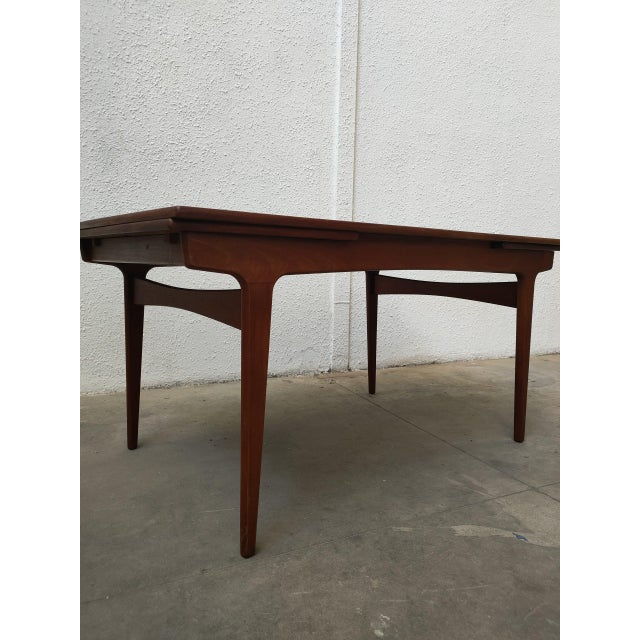 Mid-Century Teak Extendable Table, Denmark For Sale - Image 9 of 12