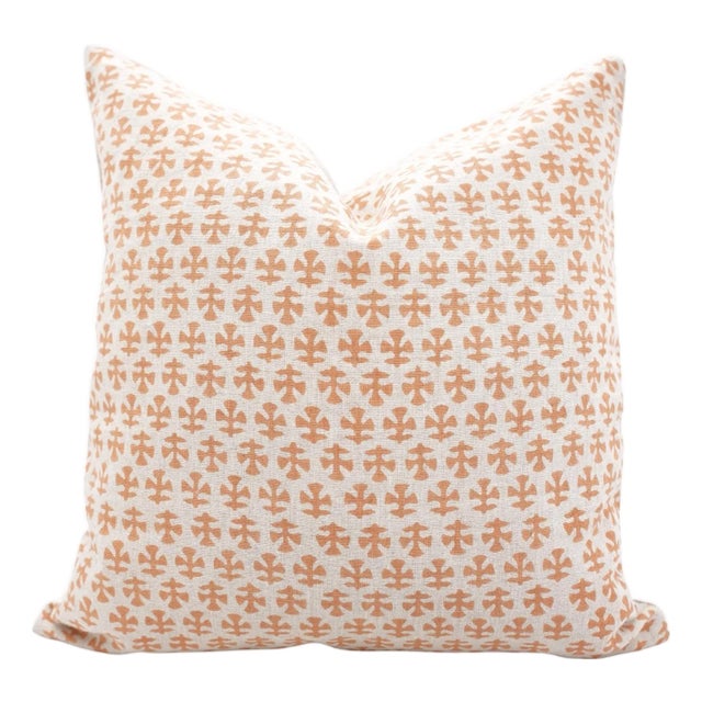 Fabdivine Cozy Throw Pillow Covers Handmade Block Print for Bedroom & Living Room Size 14x14- Bindika For Sale