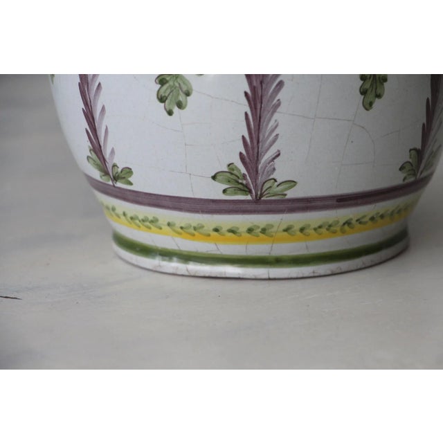 18th Century Glazed Earthenware Bottle Vase, Queen Maria I of Portugal Reign For Sale - Image 6 of 13