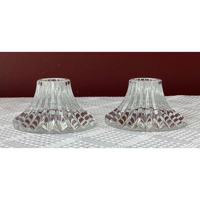 Pair of Vintage Baccarat Crystal Candleholders in Original Boxes Elegant pair of vintage Baccarat crystal candleholders...