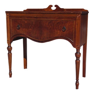 Vintage French Provincial Walnut Buffet Petite Server Credenza Cabinet For Sale