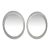 1980 Pair Decorative Oval Fluted Silver Sunburst Wall Mirrors Mid-Century Modern For Sale