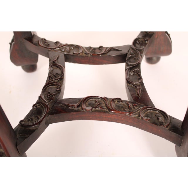 Chinese Rosewood Taboret With Mother of Pearl Inlay For Sale In Los Angeles - Image 6 of 11