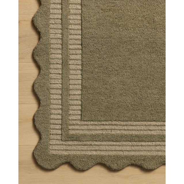 2020s Chris Loves Julia x Loloi Scottie Olive / Pebble 7'-9" x 9'-9" Area Rug For Sale - Image 5 of 6