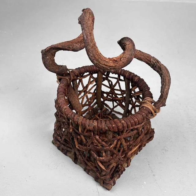 Mid-Century Modern Japanese Organic Hanakago Ikebana Basket, 1960s For Sale - Image 3 of 15