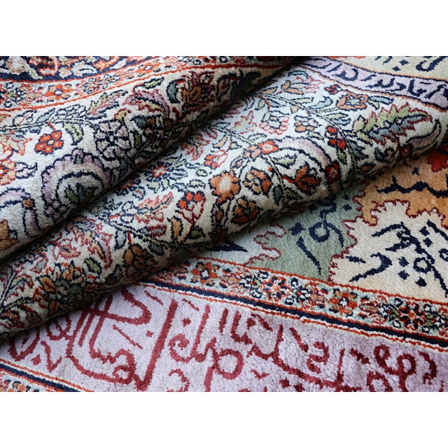 Vintage Hand-Knotted Wall Prayer Rug, 1990s For Sale - Image 15 of 18