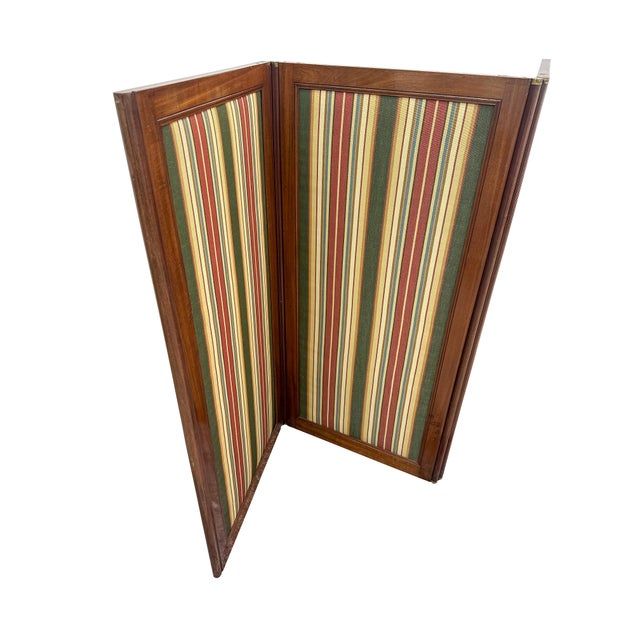 This exceptional three-part room divider is a rare, one-of-a-kind piece attributed to the 18th-century master craftsman...