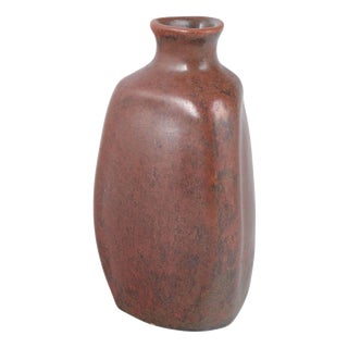 20th Century Stoneware Vase with Softly Rounded Triangular Form by L. Hjorth For Sale