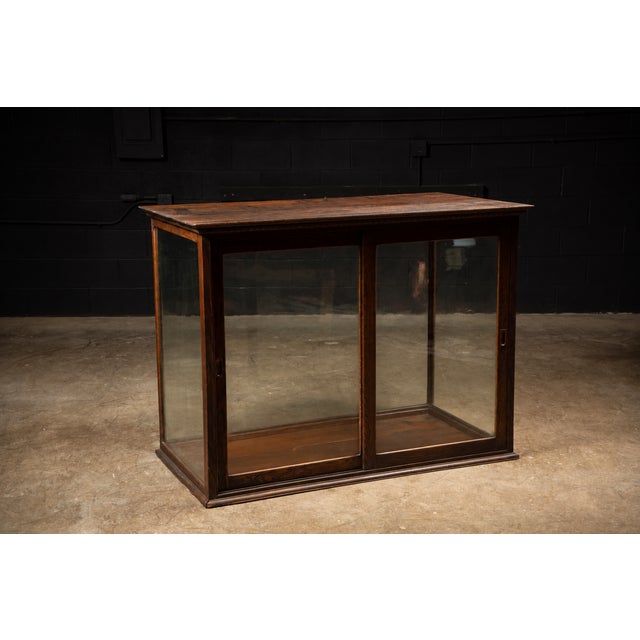 Early 20th Century Antique Wood and Glass Display Case For Sale - Image 5 of 9