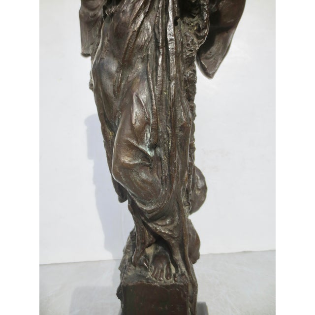 Italian Bronze Allegorical Figure by A. Stagliano Circa 1920 For Sale - Image 16 of 16