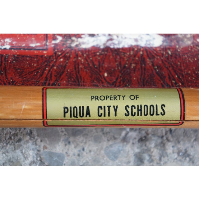 Original Mid Century Cram’s Pull Down Us School Map Usa Wall Map Geography 63" For Sale - Image 6 of 18