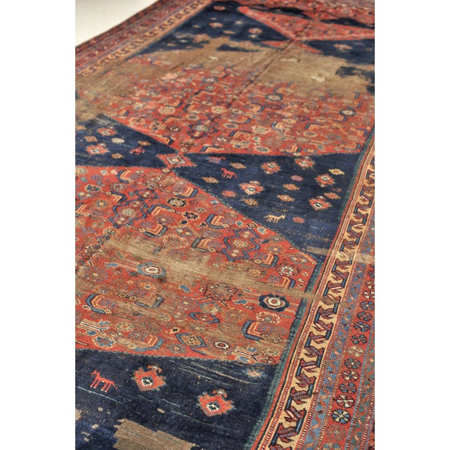 Antique True Kelleh Nomadic Karabagh Rug, 7.2 x 17.4 For Sale - Image 9 of 11