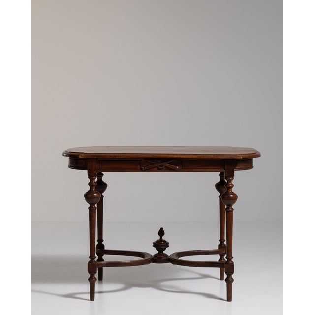 19th Century France Rich Mahogany Mahogany Side Table For Sale - Image 9 of 11