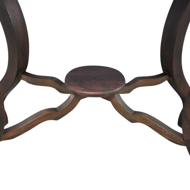 Victorian Walnut & Rosewood 2 Drawer Lift Top Sewing Stand C1890 For Sale - Image 6 of 12