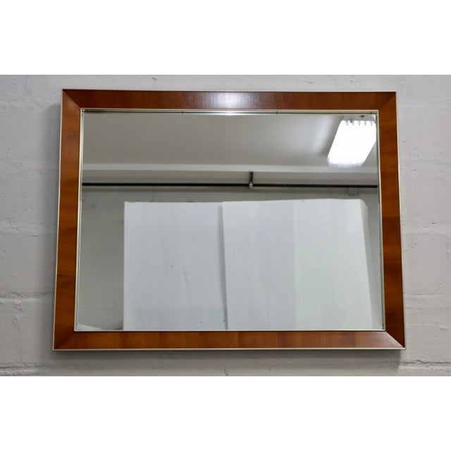 1960s John Stuart Style Brass And Walnut Wall Mirror For Sale - Image 5 of 12