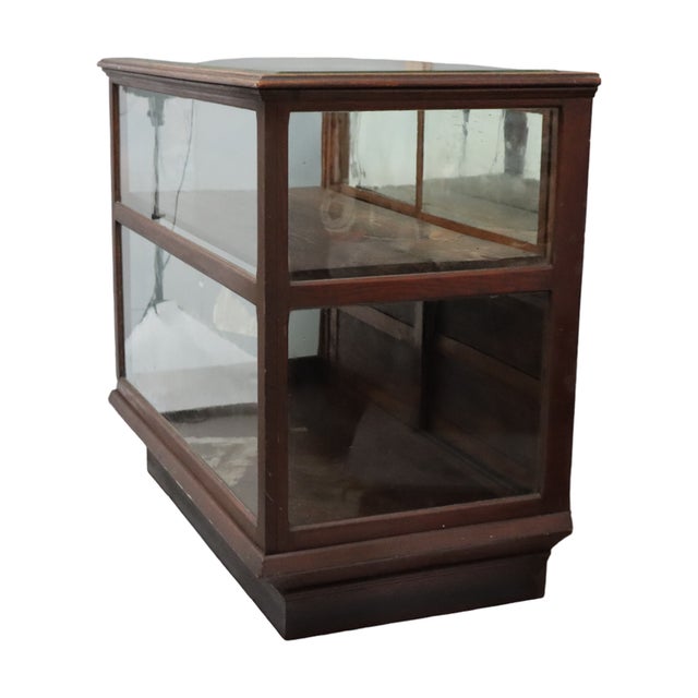 Antique Oak & Glass Country Store Candy Showcase C1910 For Sale - Image 4 of 9