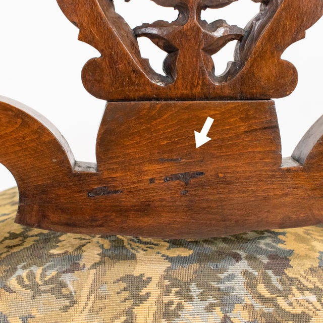 Pair of Large Late 19th C. French Régence (Louis Xiv/Xv) Revival Hand-Carved Solid Walnut Fauteuil Armchairs/Thrones For Sale - Image 10 of 18