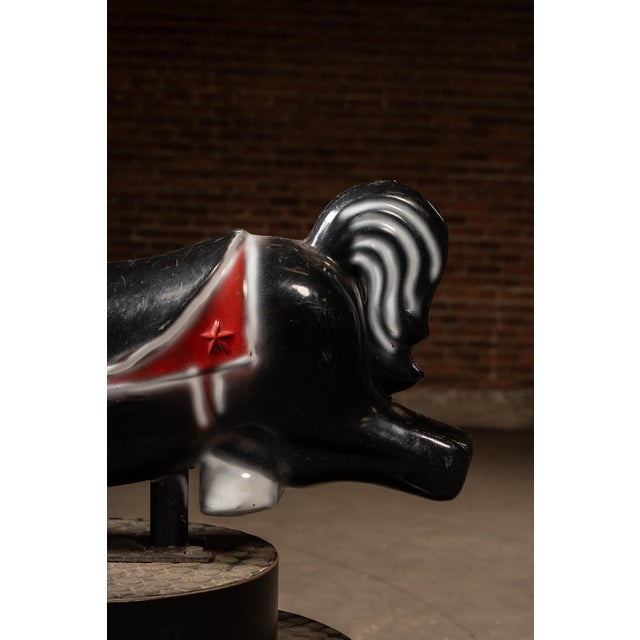 Black Vintage Figural "Rodeo Rocky" Children's Barber Chair by Miracle Equipment For Sale - Image 8 of 12