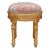 1960s Pink Footstool in Gold Leaf Stool Small Chair For Sale