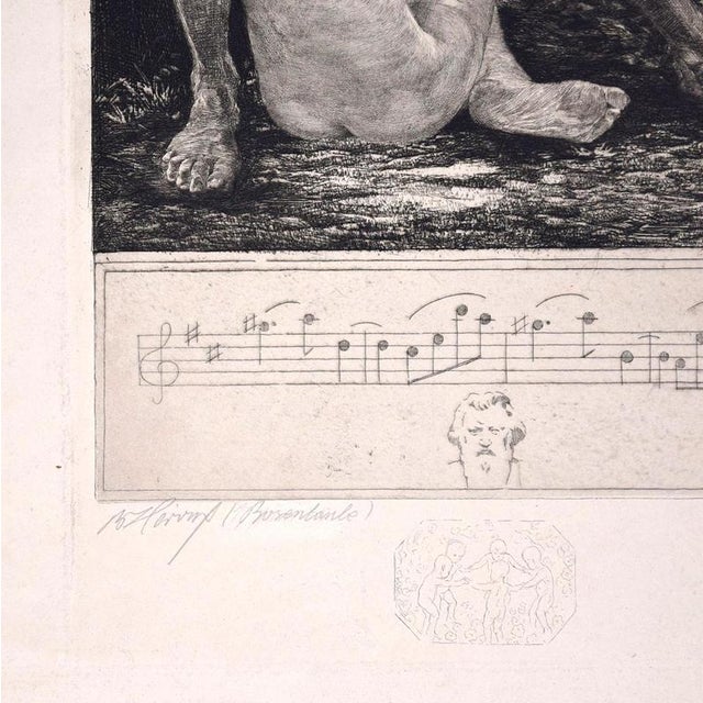 Rosenlaube is an amazing black and white etching on paper, realized in 1909 by the German painter, Bruno Héroux (Leipzig,...