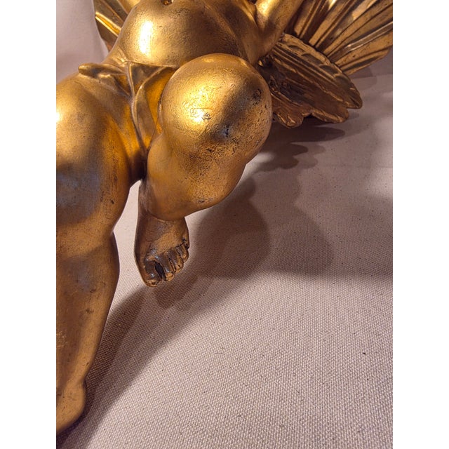 Antique Giltwood Cherub Wall Bracket Shelf For Sale - Image 13 of 14