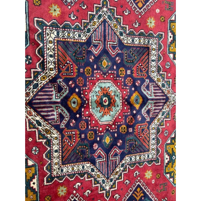 Red Large Vintage Caucasian Azerbaïdjan Rug For Sale - Image 8 of 18