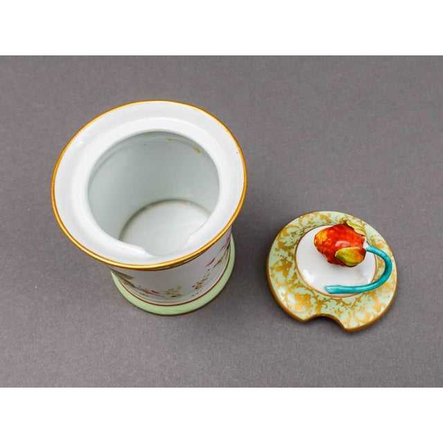 White Mid 20th Century Sevres Modele Et Decoration Exclusive a La Main French Porcelain Jam Jar For Sale - Image 8 of 8