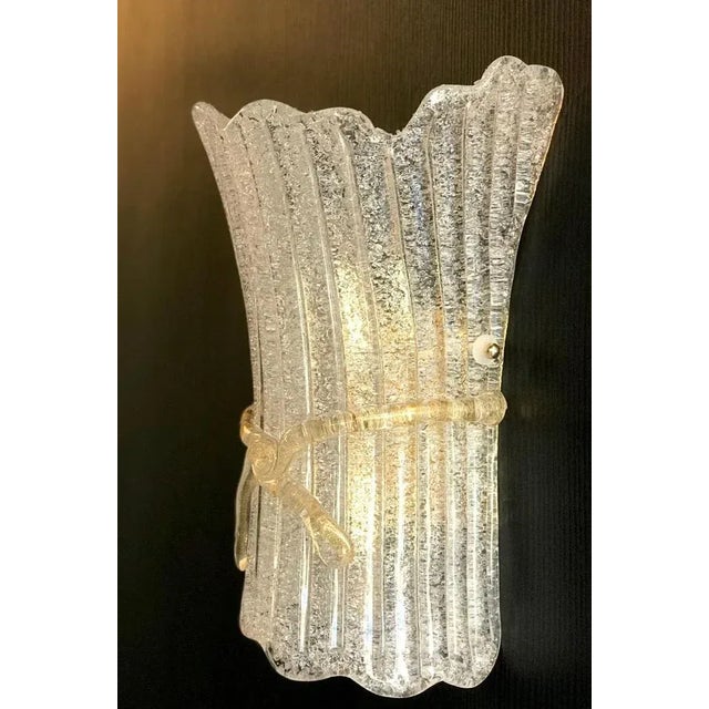 Italian Murano Glass Wall Sconces from Barovier & Toso, 1970s, Set of 2 For Sale - Image 13 of 15